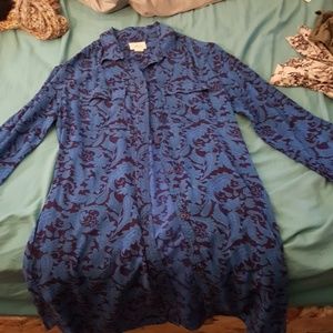 Slim patterned women's long cardigan